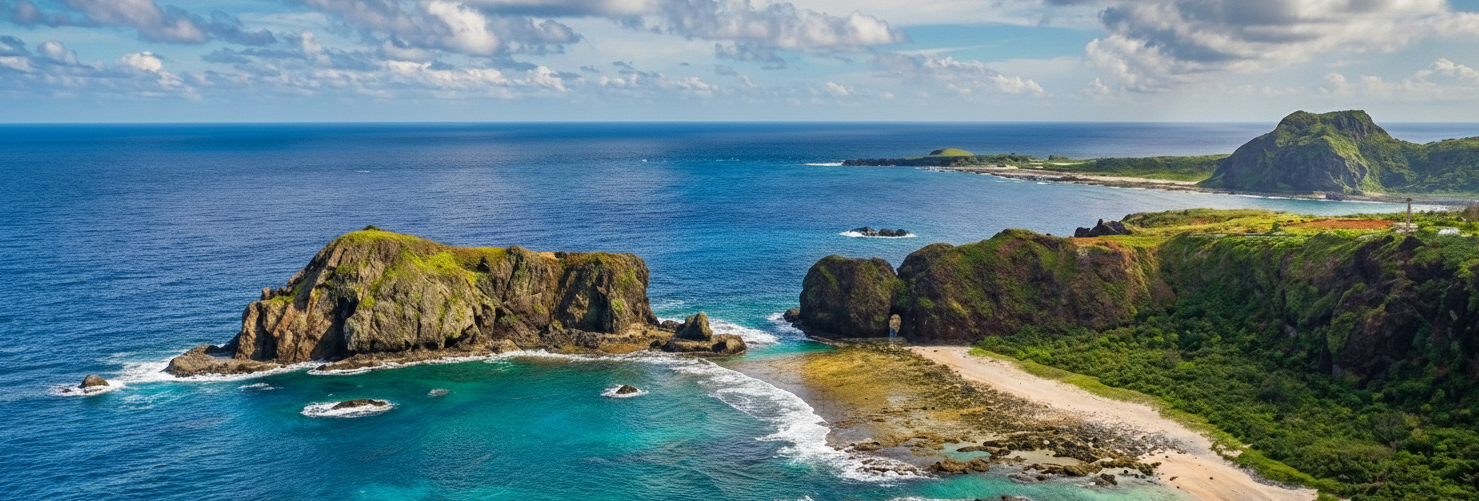 綠島特有景點照, 海邊的哈巴狗與睡美人岩石