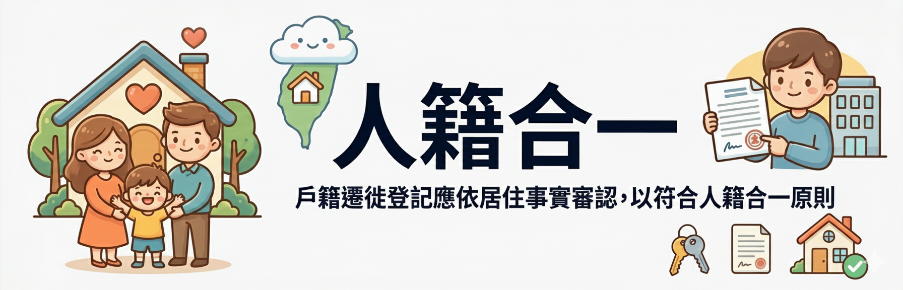 戶籍遷徙登記應依居住事實審認，以符合人籍合一原則